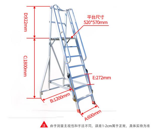 機(jī)械操作工作平臺(tái)可折疊安全梯