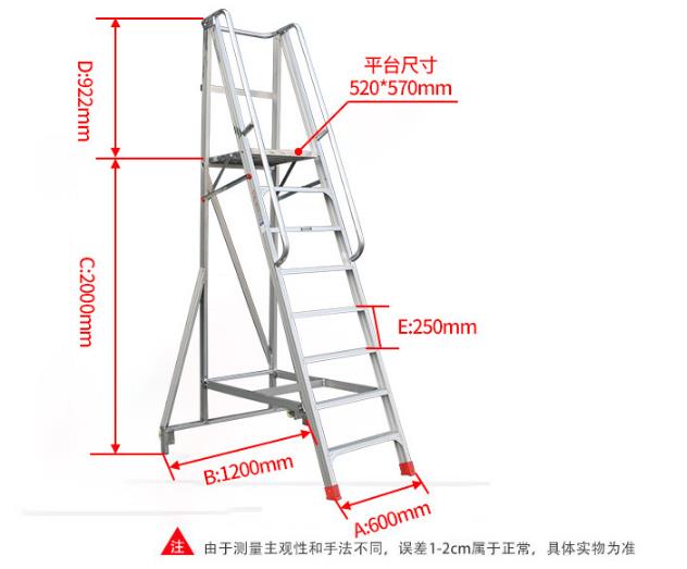 機(jī)械操作工作平臺(tái)可折疊安全梯